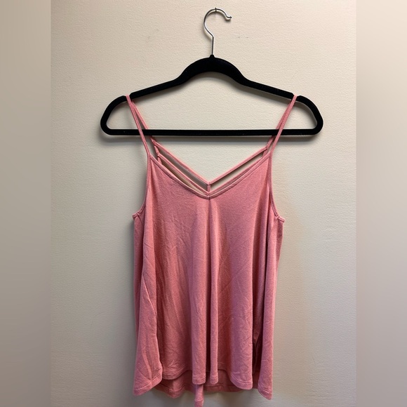 Express One Eleven Dusty Rose Strappy Top - Picture 3 of 5